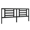 Bed Headboard Black 206x4x100 cm Solid Pine Wood