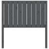 Bed Headboard Grey 95.5x4x100 cm Solid Wood Pine
