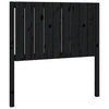 Bed Headboard Black 95.5x4x100 cm Solid Wood Pine