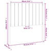 Bed Headboard Black 95.5x4x100 cm Solid Wood Pine