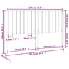 Bed Headboard White 165.5x4x100 cm Solid Wood Pine