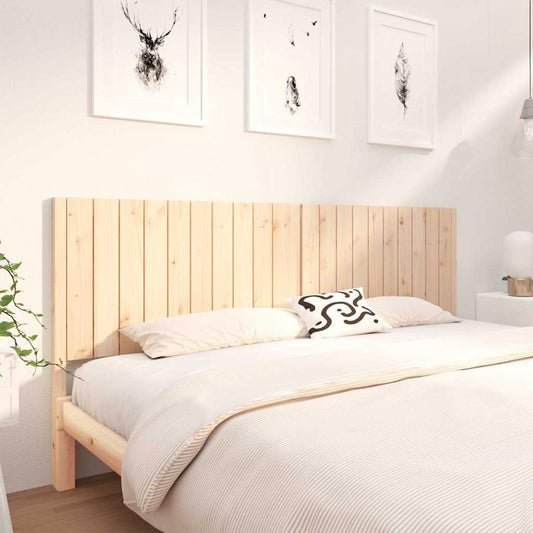 Bed Headboard 205.5x4x100 cm Solid Wood Pine