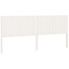 Bed Headboard White 205.5x4x100 cm Solid Wood Pine