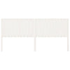 Bed Headboard White 205.5x4x100 cm Solid Wood Pine