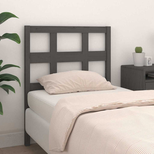 Bed Headboard | Grey | Solid Pine Wood | Bed Headboard | Rectangular