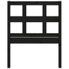 Bed Headboard Black 95.5x4x100 cm Solid Wood Pine