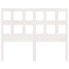 Bed Headboard White 145.5x4x100 cm Solid Wood Pine