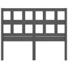 Bed Headboard Grey 165.5x4x100 cm Solid Wood Pine