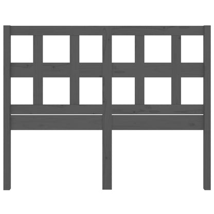 Bed Headboard Grey 185.5x4x100 cm Solid Wood Pine