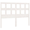 Bed Headboard White 205.5x4x100 cm Solid Wood Pine