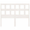 Bed Headboard White 205.5x4x100 cm Solid Wood Pine