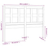 Bed Headboard White 205.5x4x100 cm Solid Wood Pine