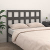Bed Headboard Grey 205.5x4x100 cm Solid Wood Pine