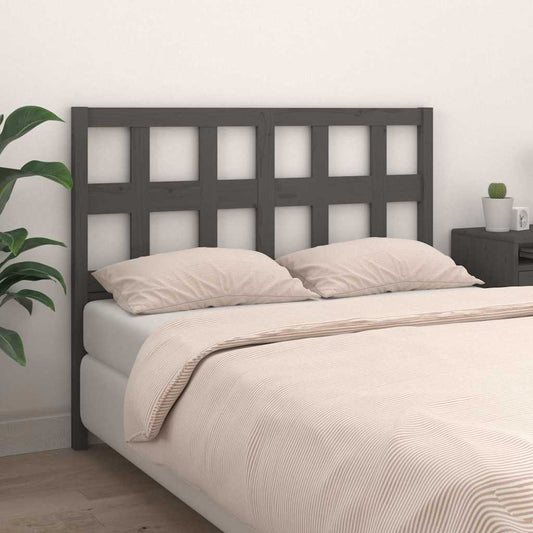 Bed Headboard | Grey | Solid pine wood | 205.5 cm x 4 cm x 100 cm