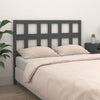Bed Headboard Grey 205.5x4x100 cm Solid Wood Pine