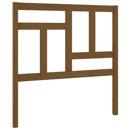 Bed Headboard | Honey brown | Solid pine wood | Decorative Inlays