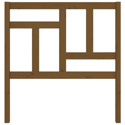 Bed Headboard | Honey brown | Solid pine wood | Decorative Inlays