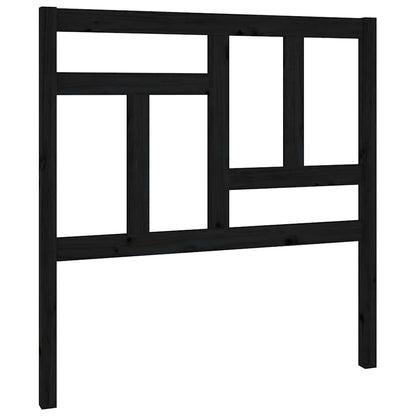 Bed Headboard | Black | Solid pine wood | 95.5 x 4 x 100 cm