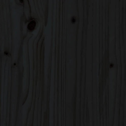 Bed Headboard | Black | Solid pine wood | 95.5 x 4 x 100 cm