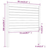 Bed Headboard White 81x4x100 cm Solid Wood Pine
