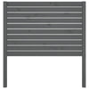 Bed Headboard Grey 81x4x100 cm Solid Wood Pine