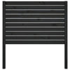 Bed Headboard Black 81x4x100 cm Solid Wood Pine
