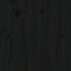 Bed Headboard Black 81x4x100 cm Solid Wood Pine
