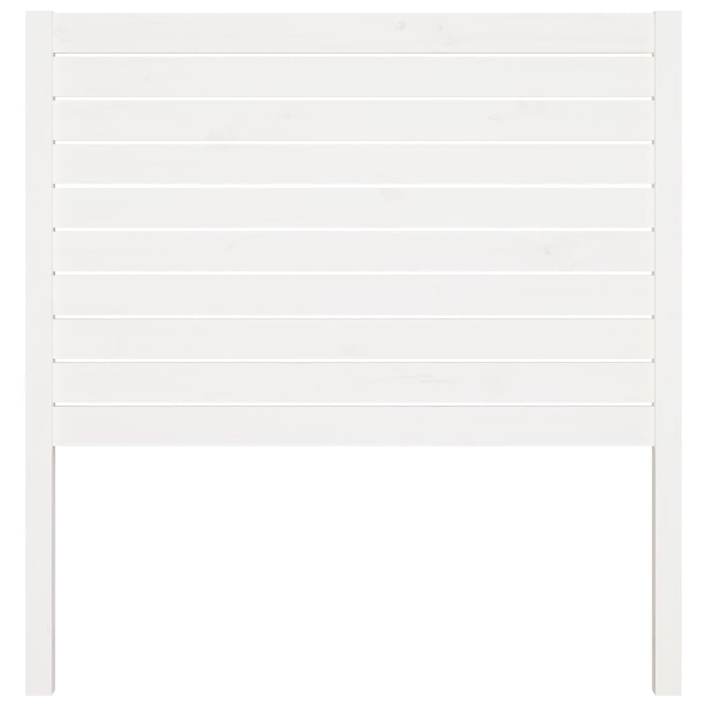 Bed Headboard White 96x4x100 cm Solid Wood Pine