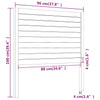 Bed Headboard White 96x4x100 cm Solid Wood Pine