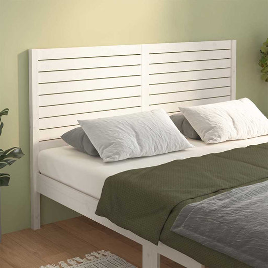 Bed Headboard | White | Solid pine wood | 126 cm x 100 cm