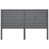 Bed Headboard Grey 126x4x100 cm Solid Wood Pine