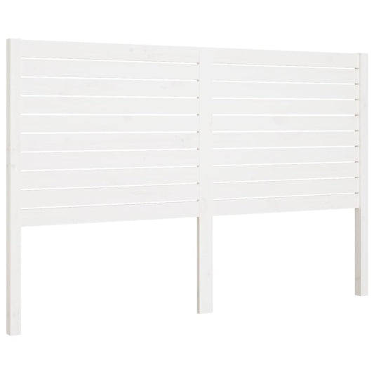 Bed Headboard | White | Solid Pine Wood | 141x4x100 cm