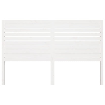 Bed Headboard White 146x4x100 cm Solid Wood Pine