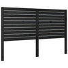 Bed Headboard Black 146x4x100 cm Solid Wood Pine