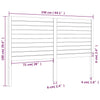 Bed Headboard Black 156x4x100 cm Solid Wood Pine
