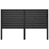 Bed Headboard Black 166x4x100 cm Solid Wood Pine