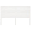 Bed Headboard White 186x4x100 cm Solid Wood Pine