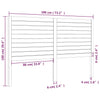 Bed Headboard Black 186x4x100 cm Solid Wood Pine