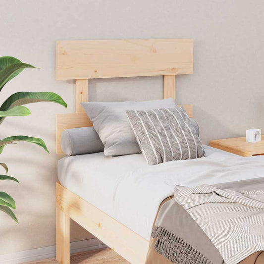 Bed Headboard | Brown | Solid untreated pinewood | Medium