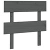 Bed Headboard Grey 93.5x3x81 cm Solid Wood Pine