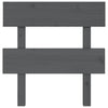 Bed Headboard Grey 93.5x3x81 cm Solid Wood Pine