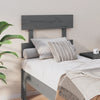 Bed Headboard Grey 93.5x3x81 cm Solid Wood Pine