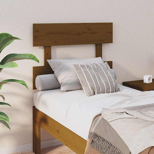 Bed Headboard | Honey Brown | Solid Pine Wood | Single