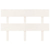 Bed Headboard White 124x3x81 cm Solid Wood Pine