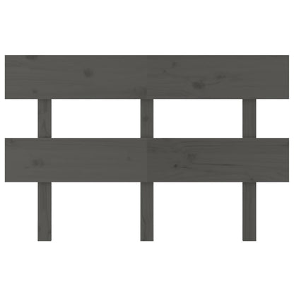 Bed Headboard Grey 124x3x81 cm Solid Wood Pine