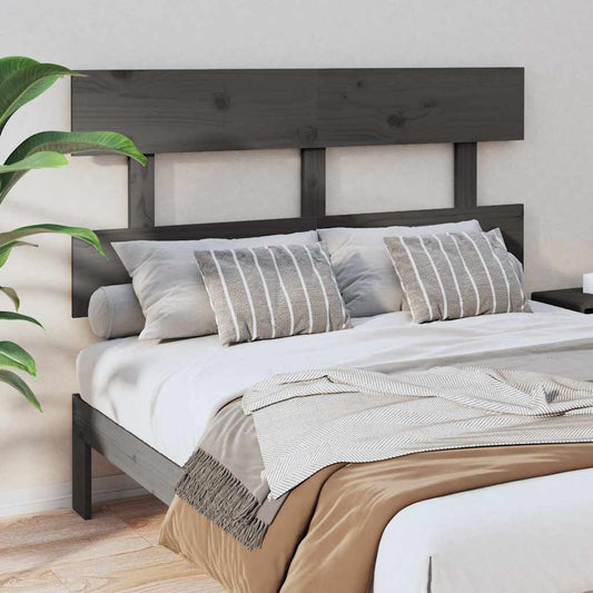 Bed Headboard | Grey | Solid Pine Wood | Standard Single or Double