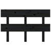 Bed Headboard Black 124x3x81 cm Solid Wood Pine