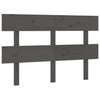 Bed Headboard Grey 138x3x81 cm Solid Wood Pine