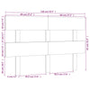 Bed Headboard Grey 138x3x81 cm Solid Wood Pine