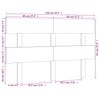 Bed Headboard Black 138x3x81 cm Solid Wood Pine